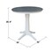 International Concepts Round 36 in Rd Top Ped Table, Counter Ht, White/Heather Gray, 36 in W, 36 in L, 35.9 in H, Wood K05-36RT-27B-6B - alternate 3